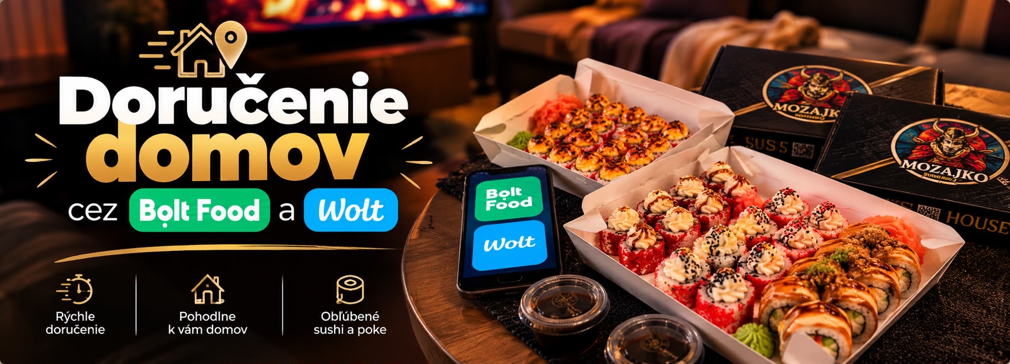 Mozajko Sushi - doručenie cez Bolt Food a Wolt